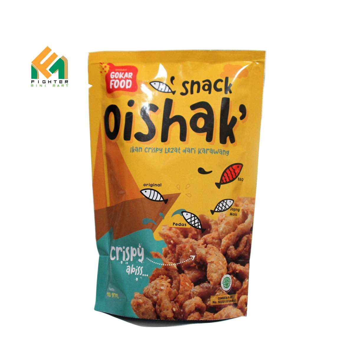 OISHAK Snack Ikan Crispy rasa BBQ