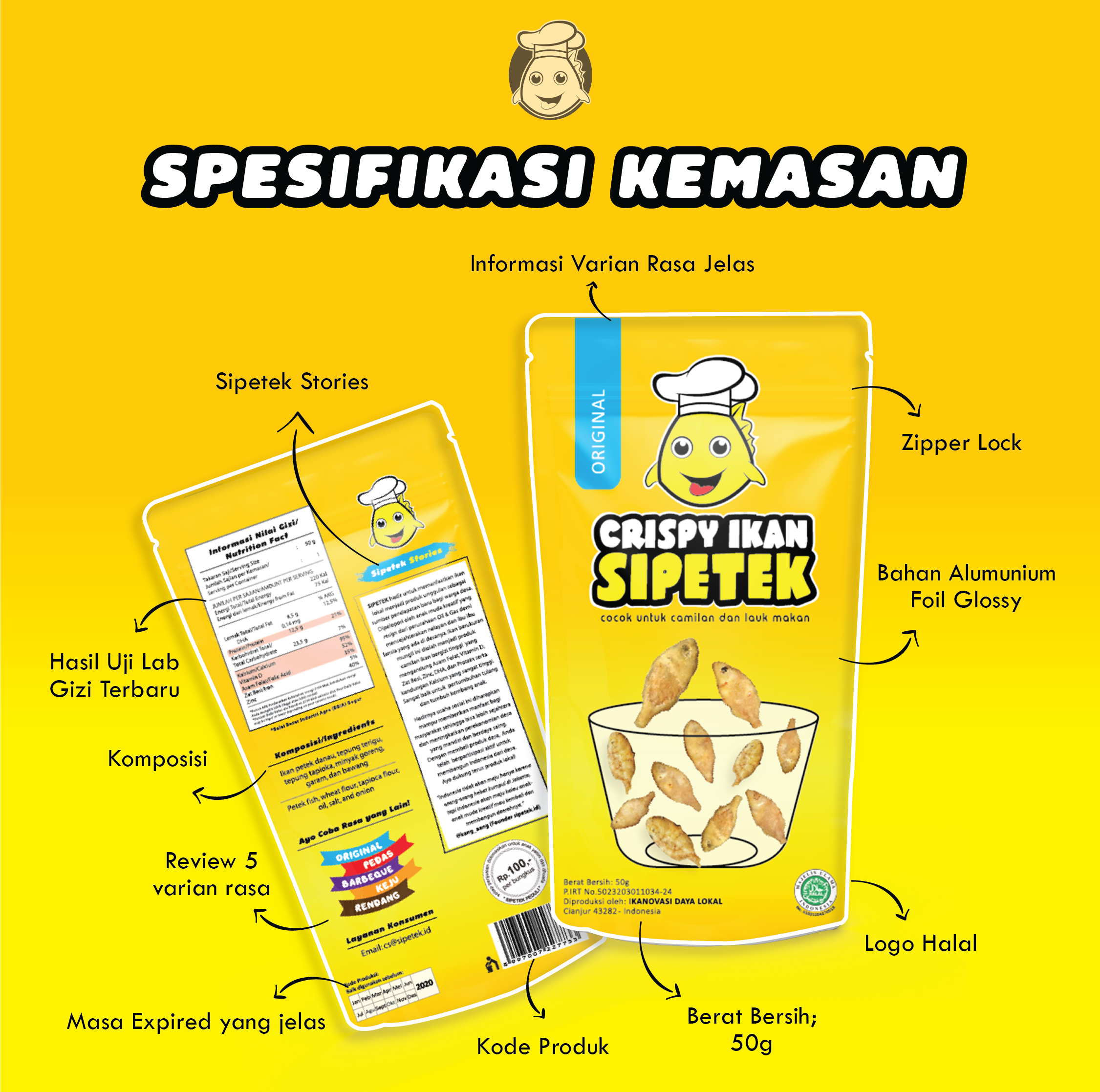 Sipetek Ikan Krispy Siap Makan