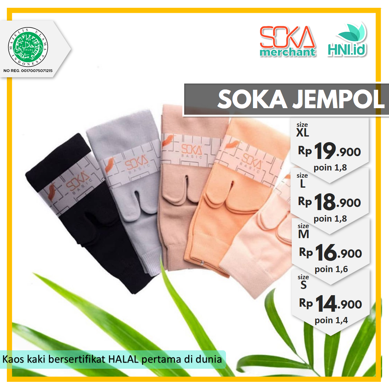 kaos kaki SOKA Jempol (ukuran XL)