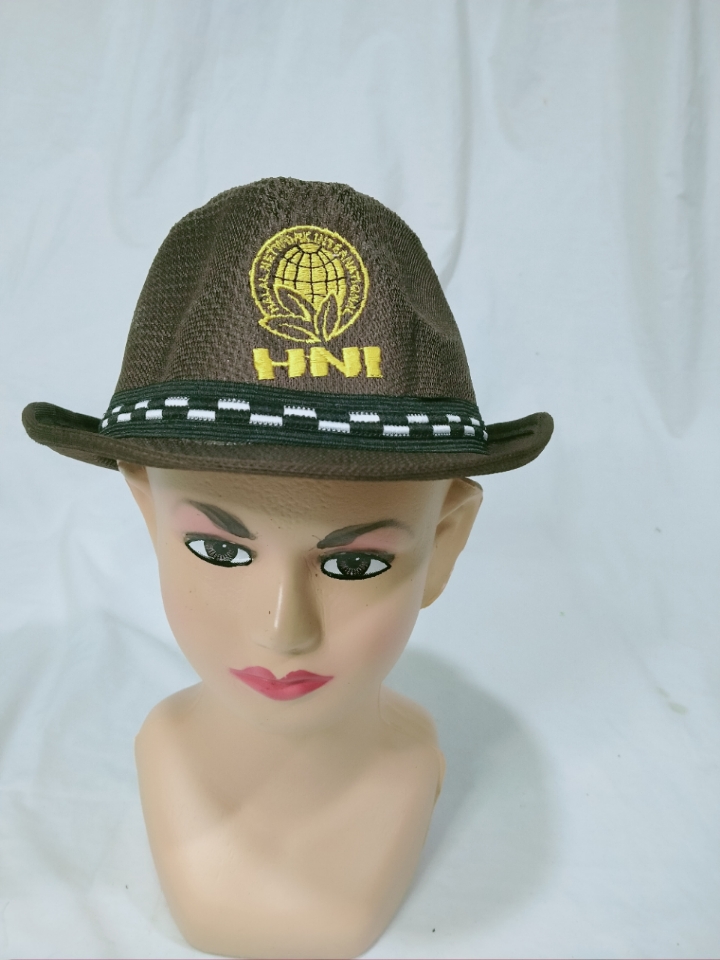 TOPI FEDORA- TOPI JAZZ ANAK BORDIR LOGO HNI