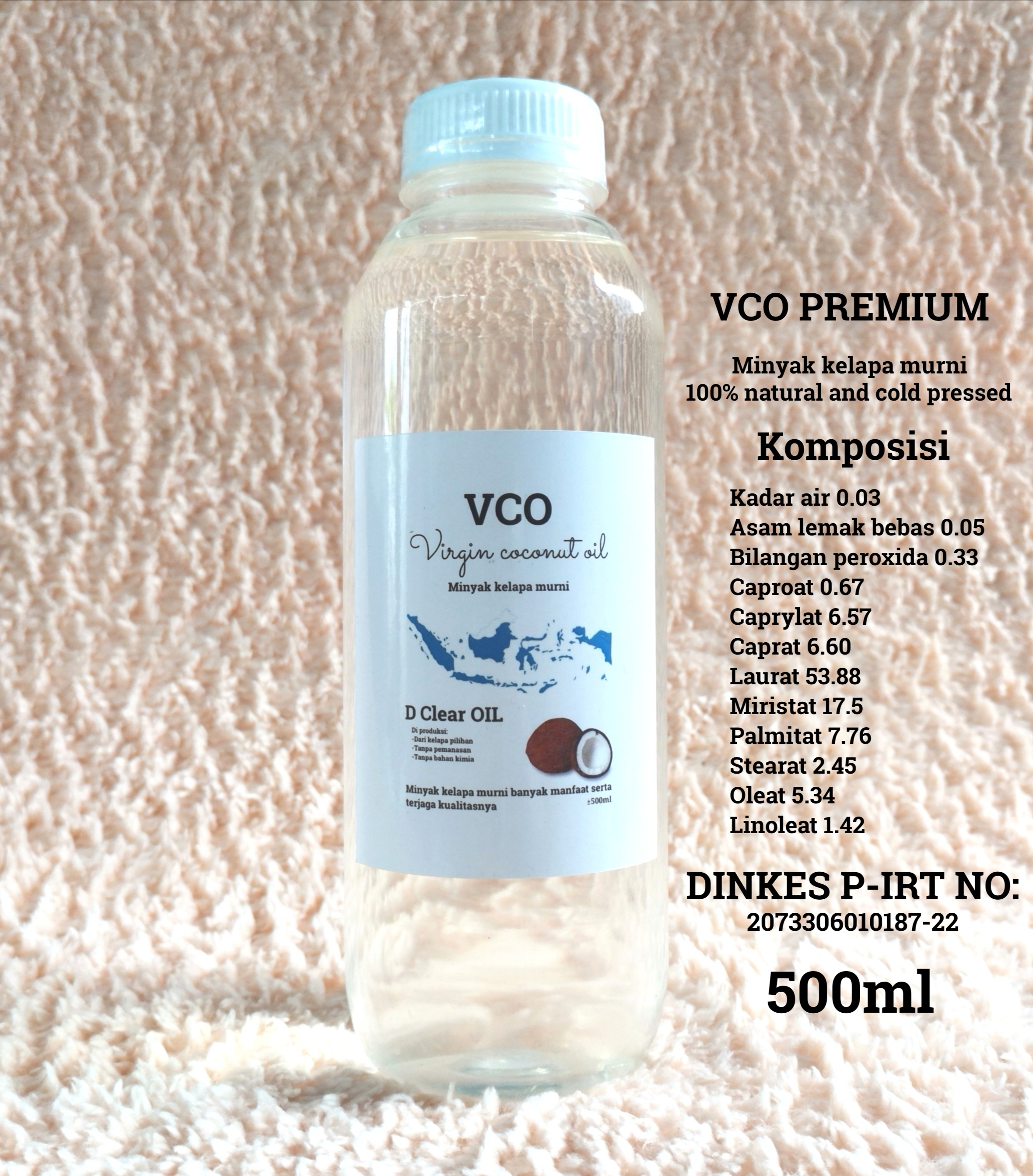 VCO virgin coconut oil, 500ml