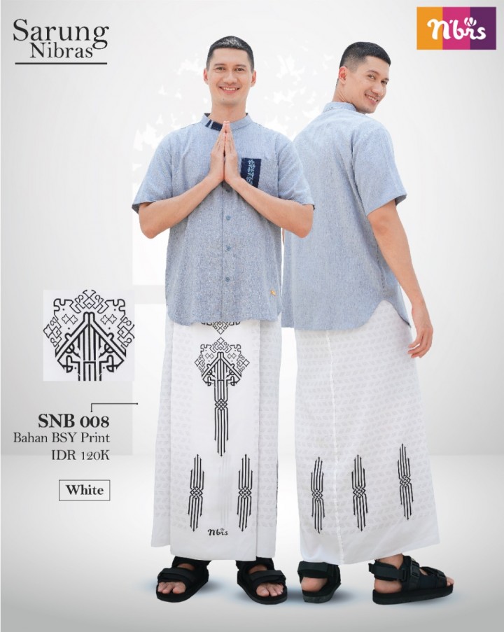 SARUNG SHOLAT NIBRAS  WARNA PUTIH