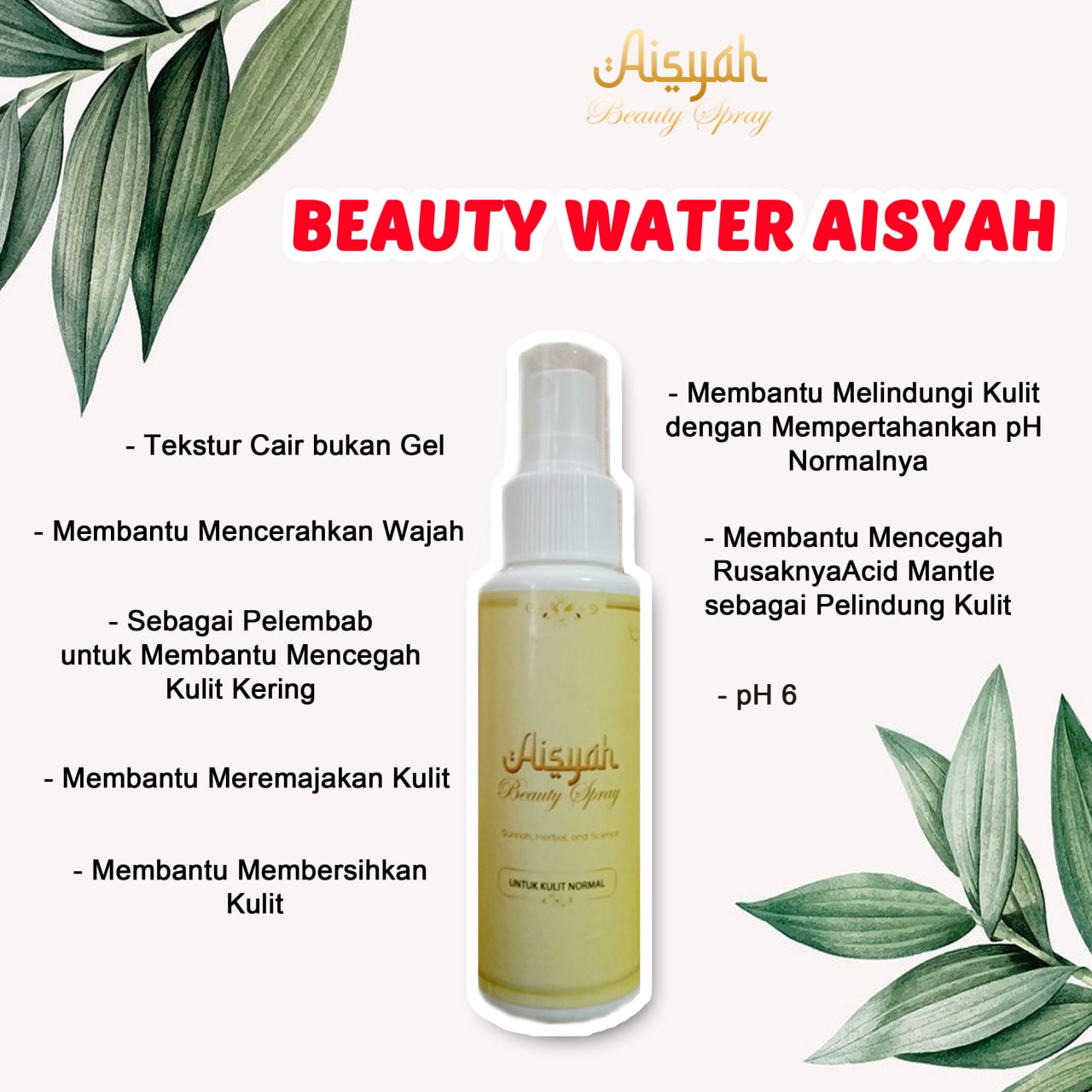 Aisyah Beauty Spray Varian Normal