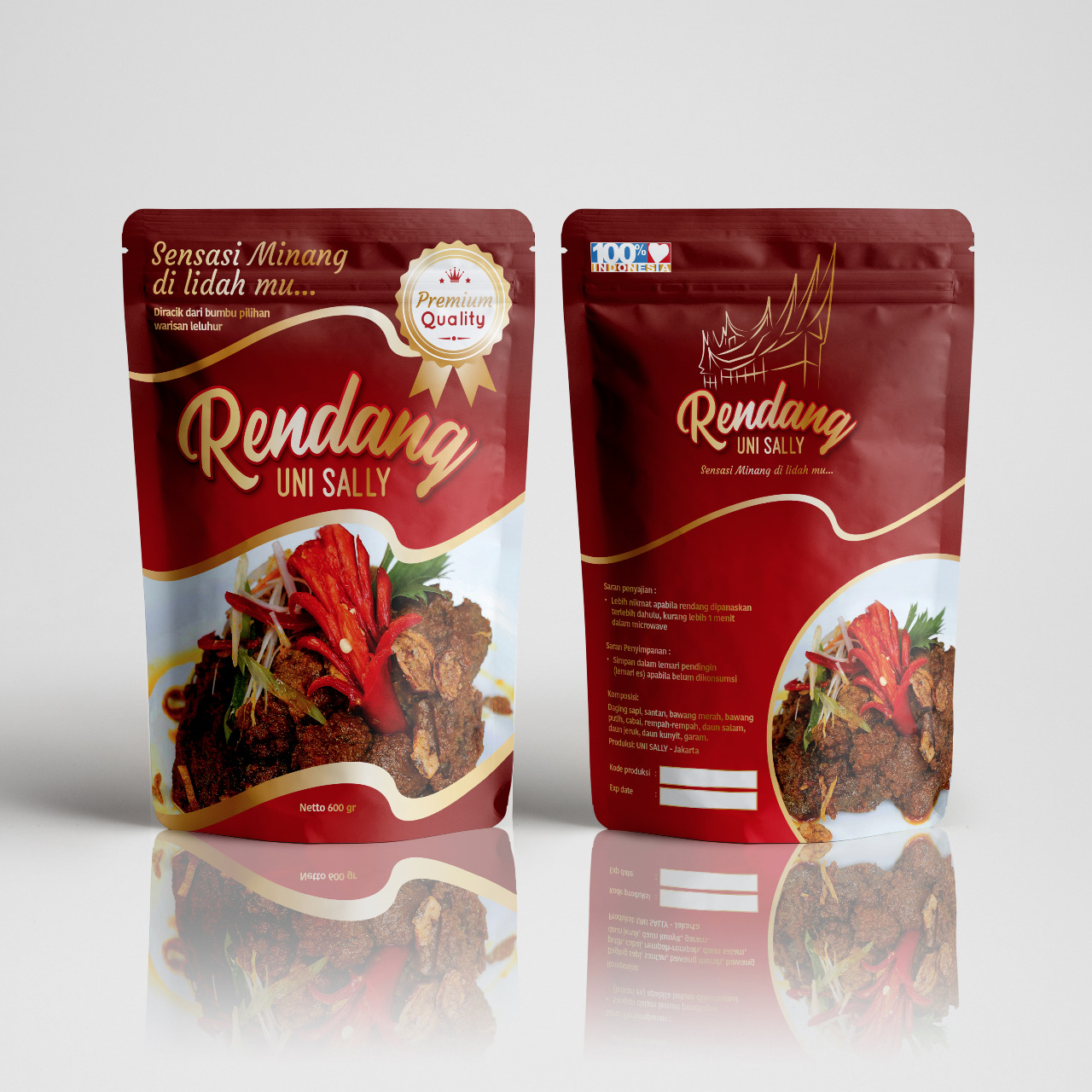 Rendang Kemasan UNI SALLY 300gr