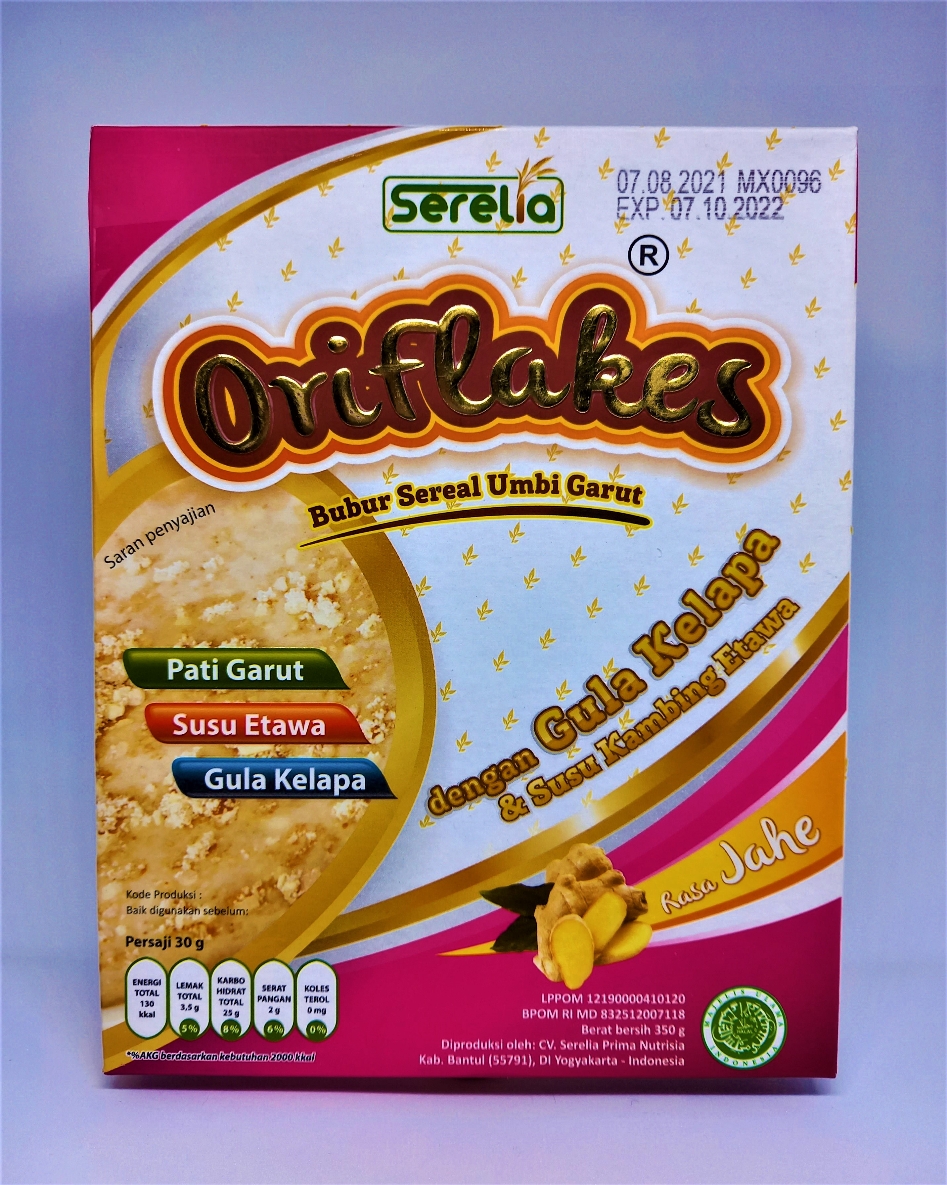 Oriflakes Sereal Umbi Garut Susu Ettawa Maag Asam Lambung Gerd 350 Gr