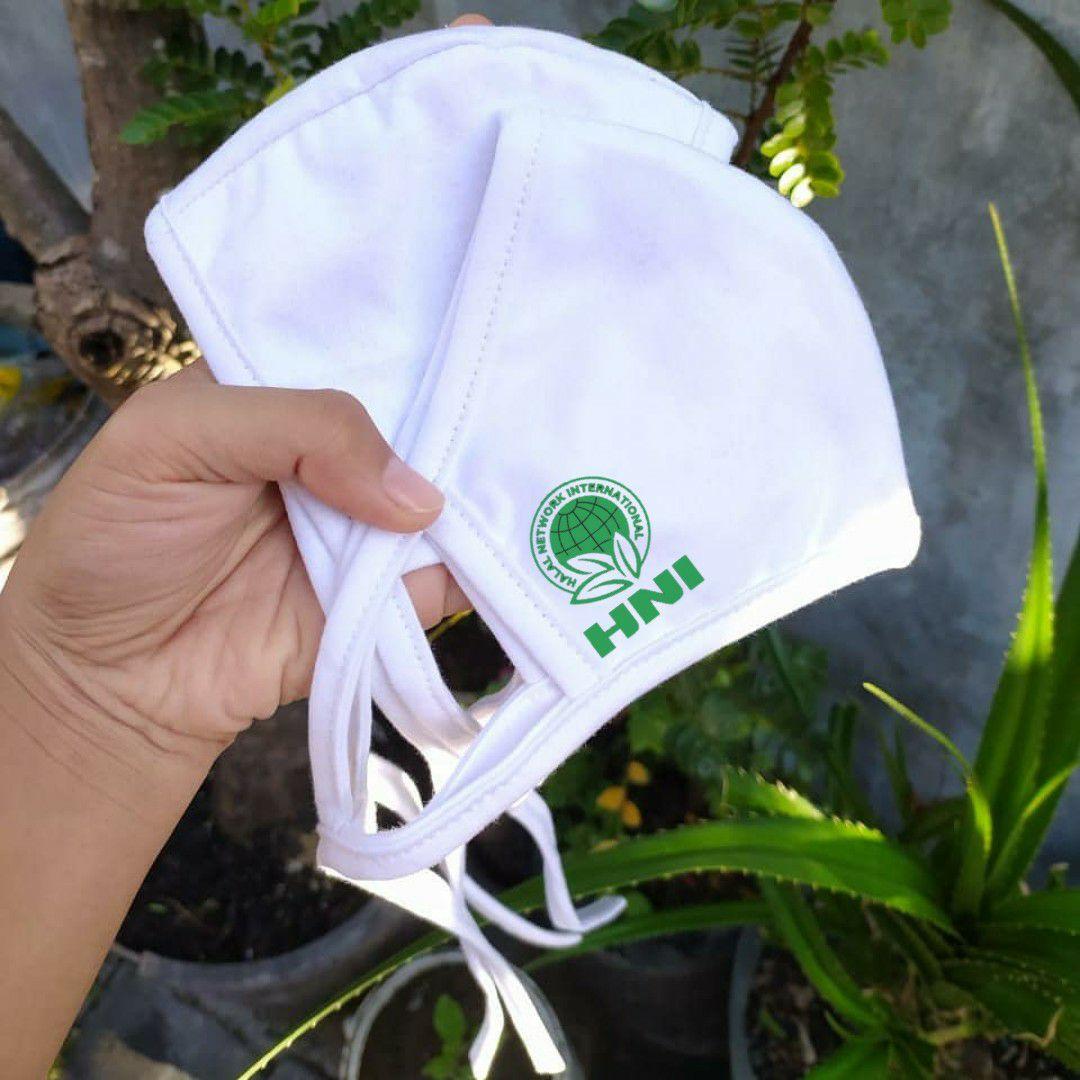 [GROSIR] isi 1 Lusin (12pcs) Masker Kaos Double + Kantong Tisu (Hijab Friendly)