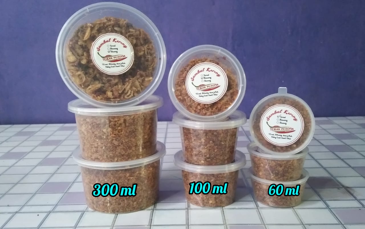 Sambal Kering Rasa Bawang dan Rasa Terasi 100ml Tebar Pesona