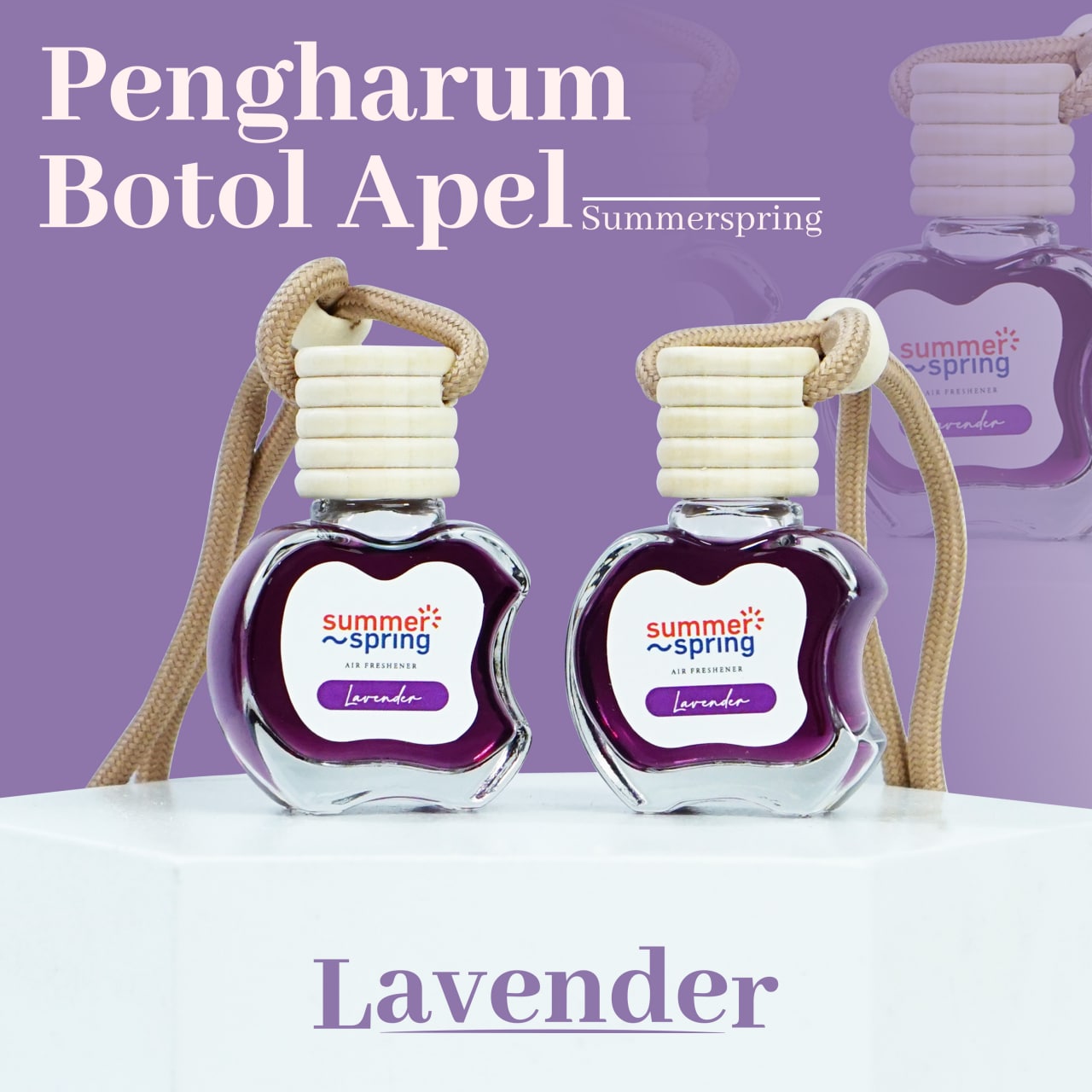 Pengharum Summer Spring Parfum Pewangi Mobil & Ruangan Botol Apel 10ml - lavender