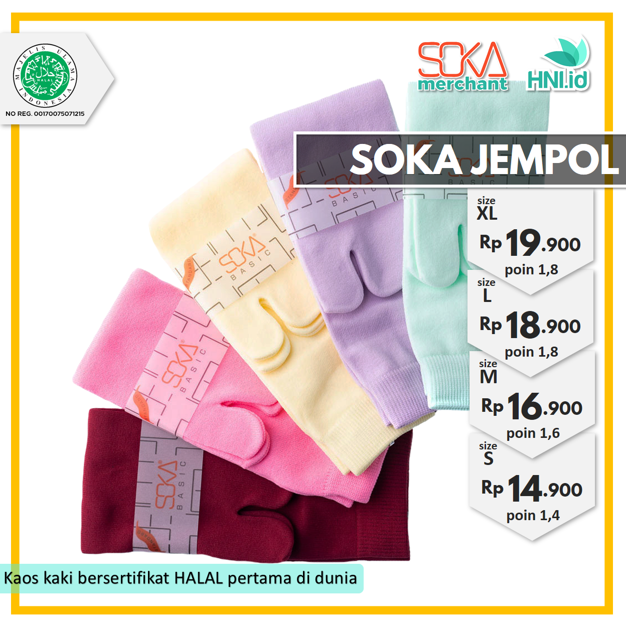 kaos kaki SOKA Jempol (ukuran L)