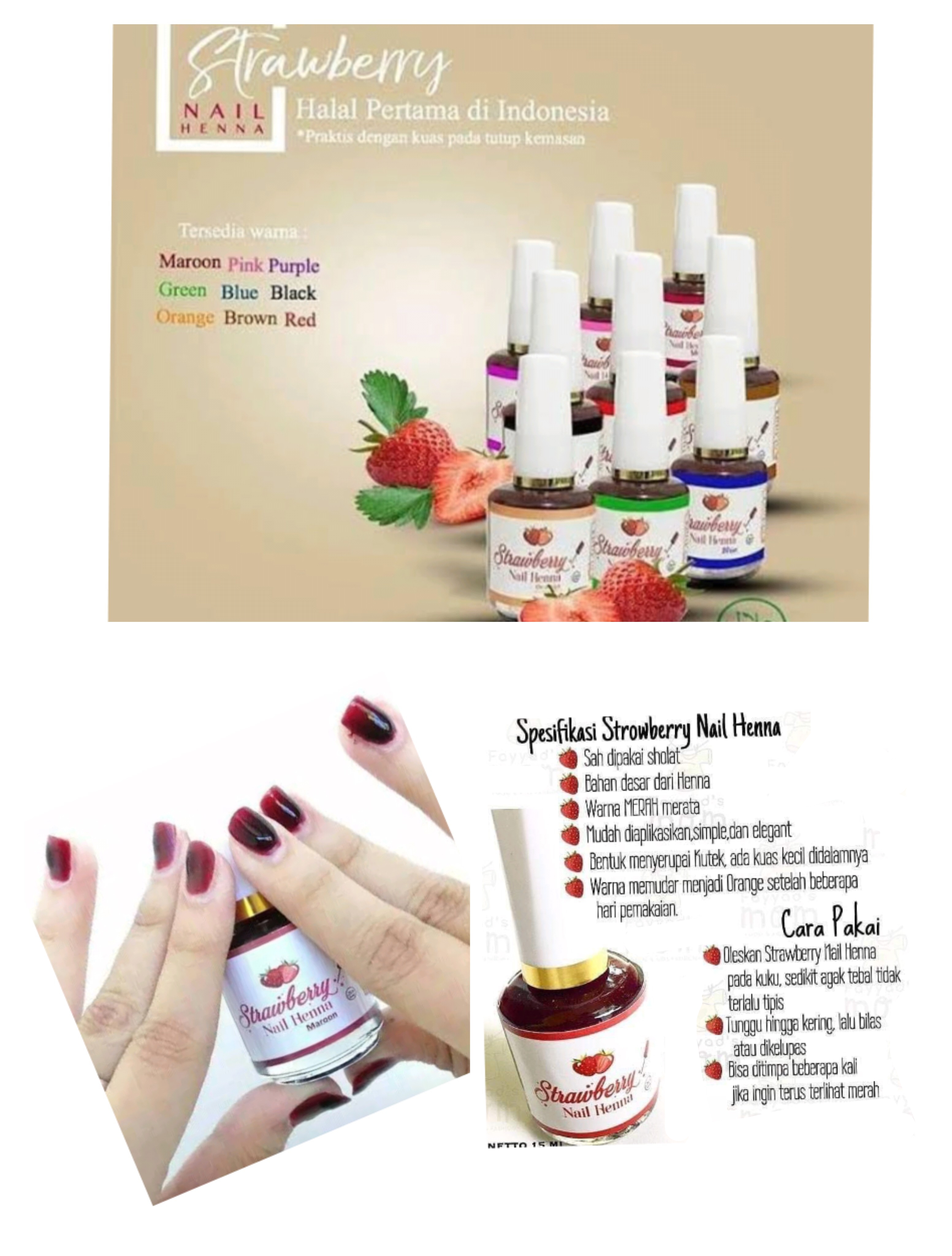 Strawberry Nail Henna 15ml