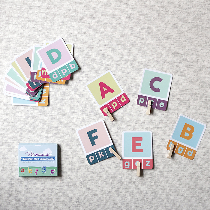 FLASHCARD ALFABET ABC - HURUF BESAR KECIL (WIPE AND CLEAN)