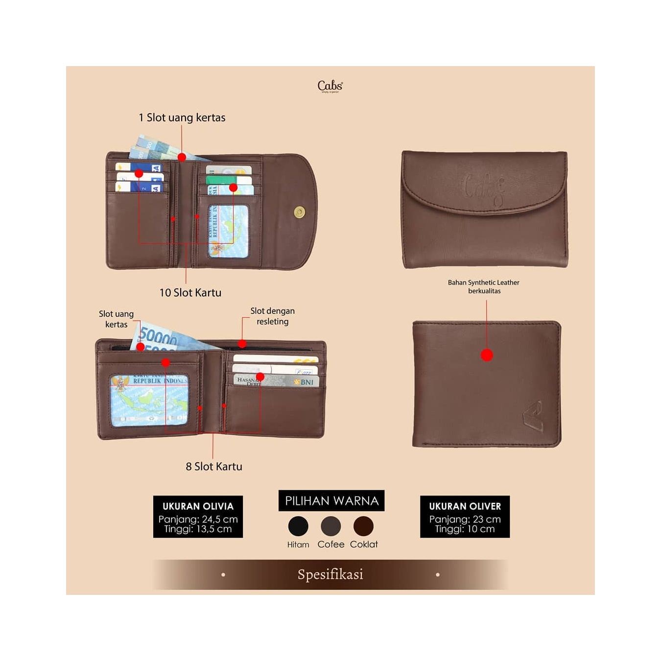 Dompet couple cabs 
