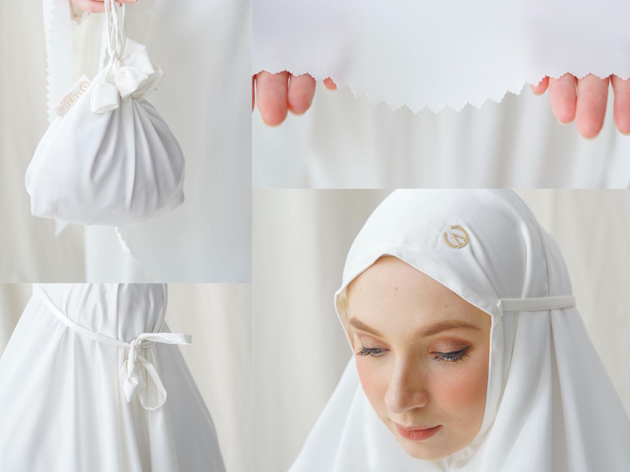 AURUM Basic Prayer Set in Broken White - Mukena Basic Premium