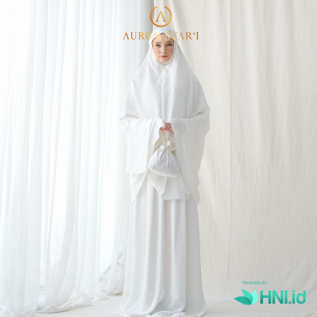 AURUM Basic Prayer Set in Broken White - Mukena Basic Premium