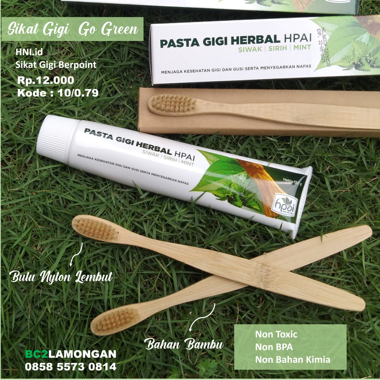 Sikat Gigi Bambu Ramah Lingkungan /Bamboo Tothbrush